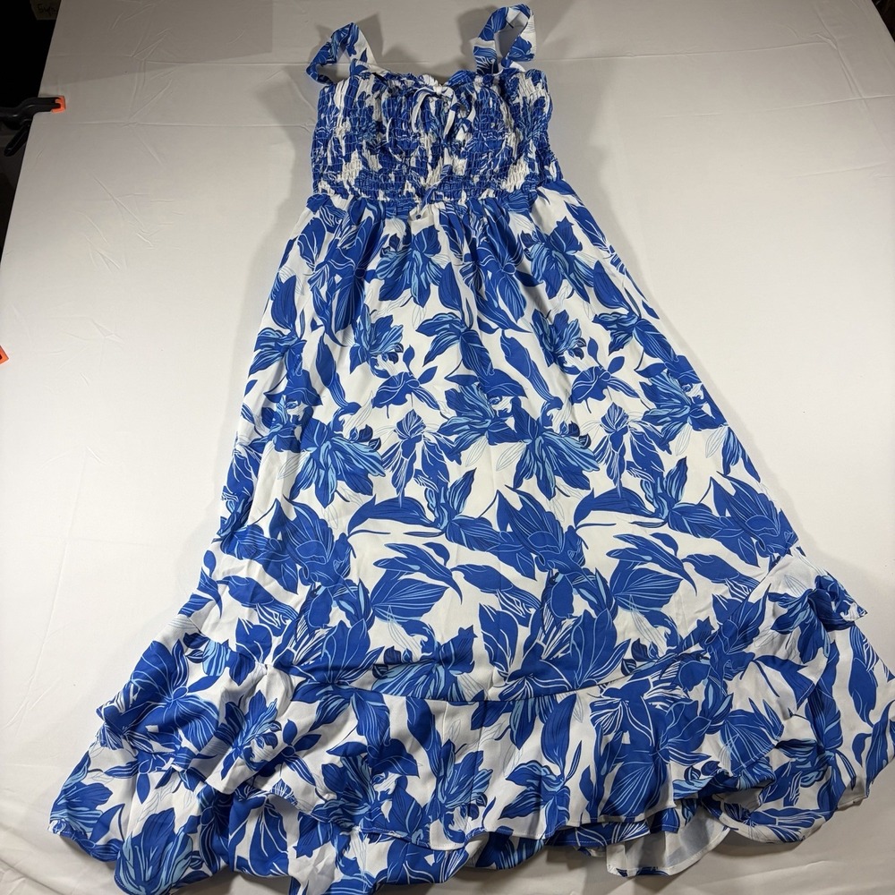 Grace Karin Women's Summer Floral Dress Small Sq Neck Strapped Beach Maxi New/WT